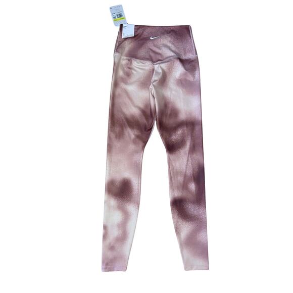 Nike Women's Smokey Mauve Pink One High-Waist Full-Length Leggings - Small - Picture 2 of 6